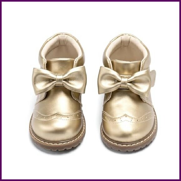 Toddler Girls Leather Boots Mid Calf Water Resistant Memory Foam - Picture 2 of 8